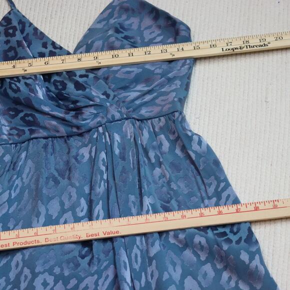 Vintage Lillie Rubin Blue Leopard Print Dress | 80s Glam Party Dress | S/M - Picture 5 of 6